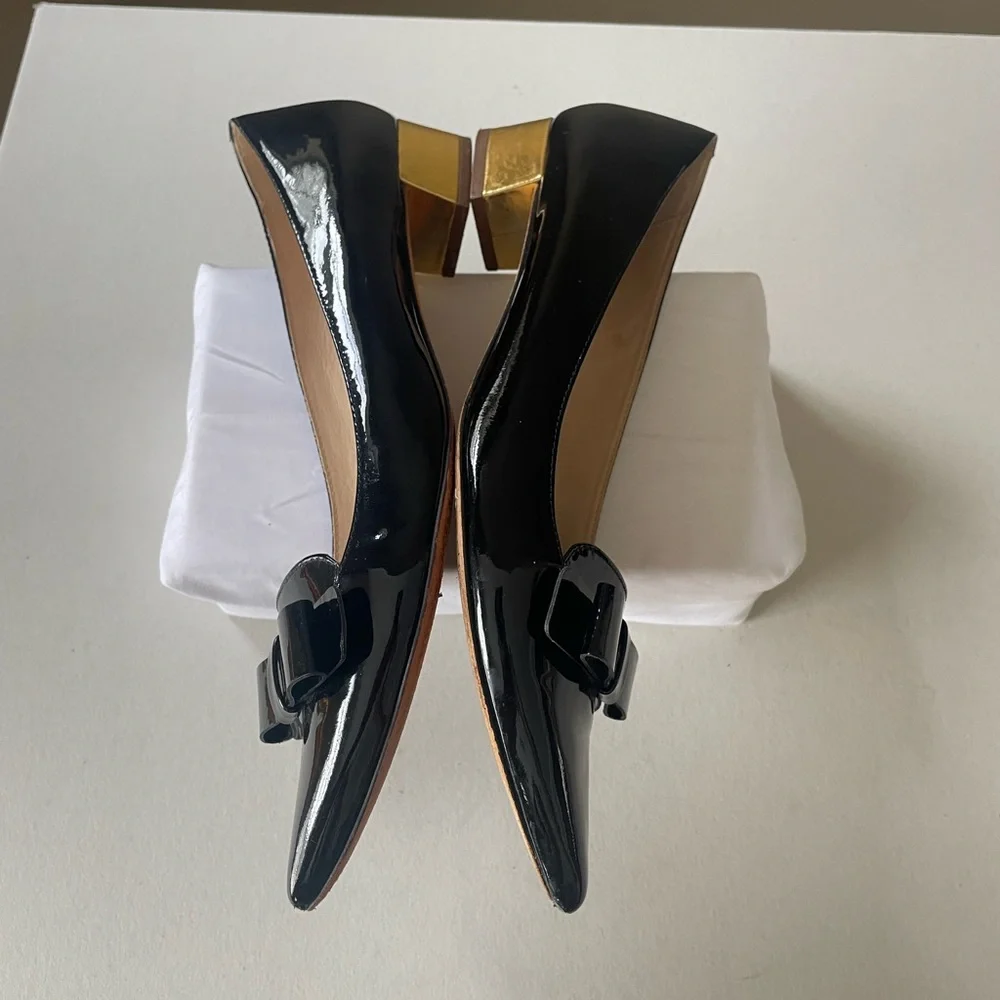 Kate Spade New York Gold Block Heel Shoes 9.5 - Picture 7 of 9